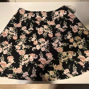Forever 21 Black Floral Mini Skirt